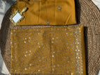 Mustard Yellow Suit with Silver Embroidery