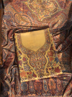 Mustard Yellow Kashmiri Kani Silk Suit