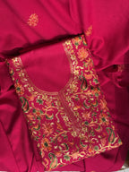 Rani Pink Kashmiri Aari Embroidery Suit