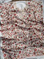 Ivory White Kashmiri Multi-Color Aari Suit Set