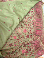 Pista Green Kashmiri Kani Silk Saree