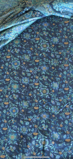 Jade Blue Green Kashmiri Jamawari Silk Saree